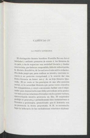 Capítulo IV - La fiesta literaria