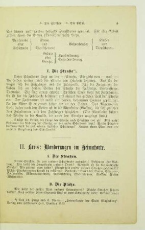 II. Kreis: Wanderungen im Heimatorte