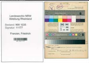 Entnazifizierung Friedrich Franzen , geb. 28.04.1902 (Hauer)