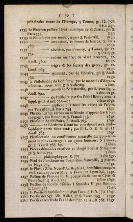 50-61, 1138 Le Phaeton poeme hêroi, ... - 1397 Traité complet des accouchemens naturels, ...