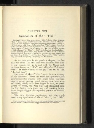 Chapter XVI Symbolism of the "Tiki"