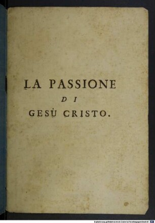 La Passione di Gesù Cristo