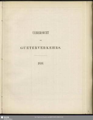 Übersicht des Gueterverkehrs : 1856
