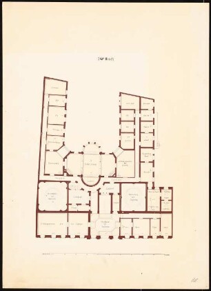 Wohnhaus Wilhelmstraße 70 (Villa Strousberg), Berlin: Grundriss 1.OG