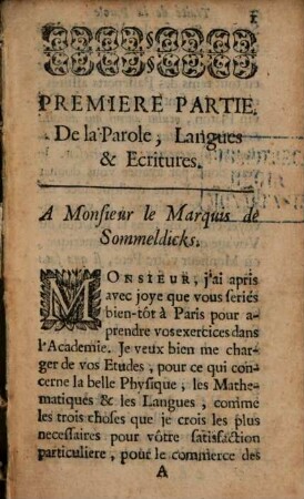 Traité de la parole, langues et ecritures ...