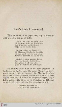 Komfort und Lebensgenuß