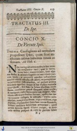 Tractatus III. De Spe.
