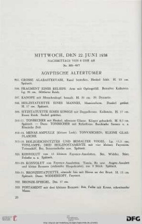 Ägyptische Altertümer (Nr. 305-346)