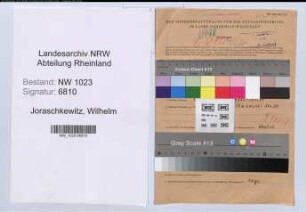 Entnazifizierung Wilhelm Joraschkewitz , geb. 11.07.1902 (Hausmeister)
