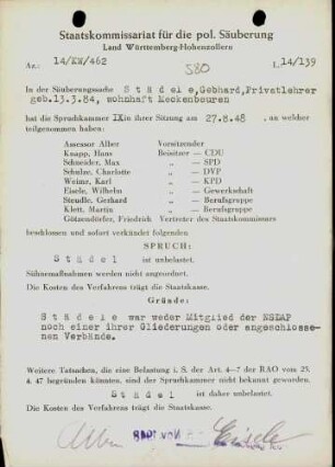 Städele, Gebhard