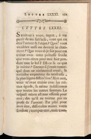 Lettre LXXXI - Lettre LXXXV