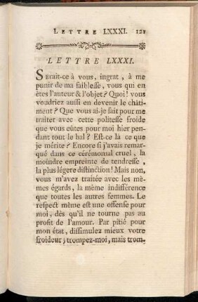 Lettre LXXXI - Lettre LXXXV