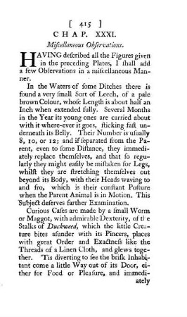 Chap. XXXI. Miscellaneous Observations