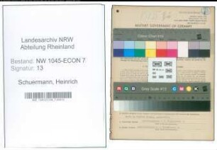 Entnazifizierung Heinrich Schuermann , geb. 15.04.1902 (Schornsteinfeger)