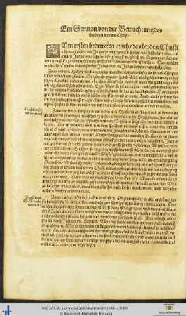 Ein Sermon von der Betrachtung des heyligen leydens Christi