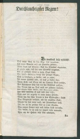 Durchlauchtigster Regent!