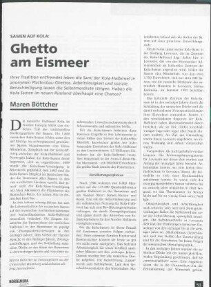 Samen auf Kola: Ghetto am Eismeer