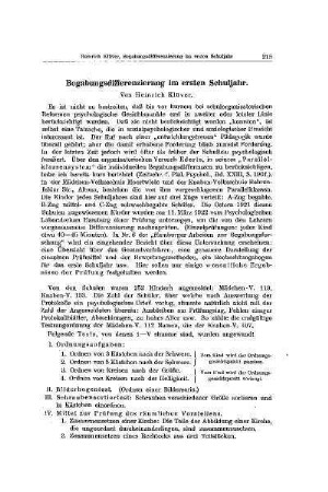 Begabungsdifferenzierung im ersten Schuljahr