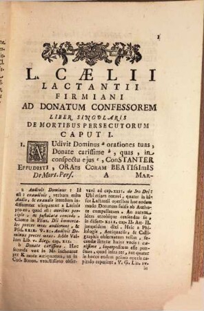 Opera. 11. De mortibus persecutorum . - 1759. - XII, 280 S.