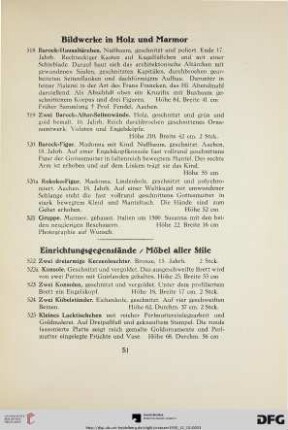 Bildwerke in Holz und Marmor