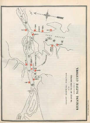 Chart showing position of the two offices anf the eleven sub-offices connected with the Kiukiang native customs