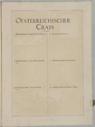 Oesterreichischer Crays wird getheilet in