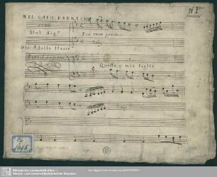 Cajo Fabricio. Excerpts - Mus.2477-F-109,1 : A, strings, bc