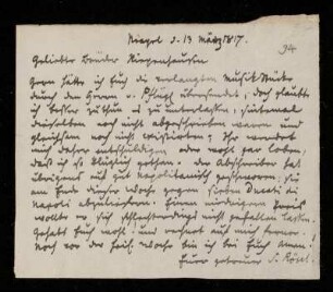 Nr. 94 Brief von Samuel Rösel an Johannes und Franz Riepenhausen. Neapel, 13.3.1817