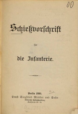 Schießvorschrift für die Infanterie