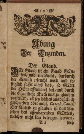 I. Der Glaub.