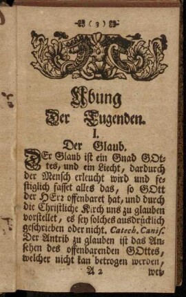I. Der Glaub.