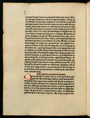 De unione corporis et spiritus. - De obedientia.