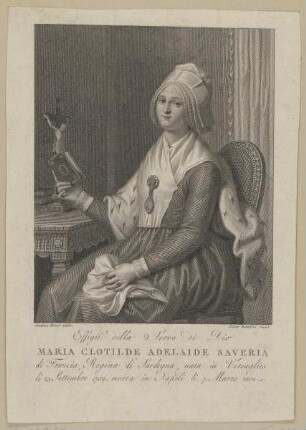 Bildnis der Maria Clotilde Adelaide Saveria, Königin von Sardinien-Piemont