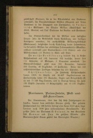 Marianen, Palau-Inseln, West- und Ost-Karolinen.