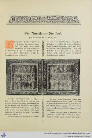 Ein Renaissance-Brettspiel im Augustinermuseum.