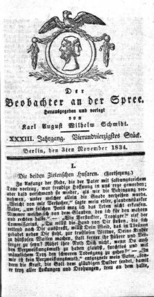44. Stueck, 3. November 1834