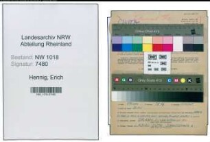 Entnazifizierung Erich Hennig , geb. 14.01.1903 (Lehrer)