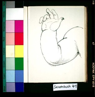 Arm des segnenden Christuskindes