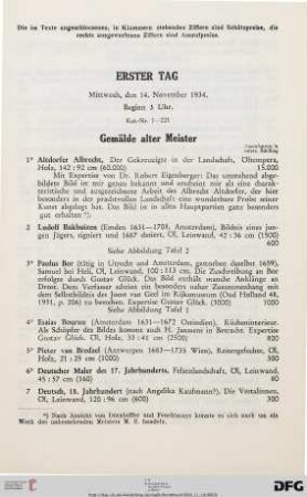 Erster Tag (Nr. 1-221)