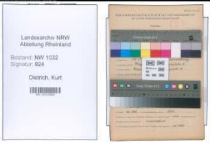 Entnazifizierung Kurt Dietrich , geb. 28.10.1890 (Polizeiobersekretaer)