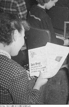 Konsumgenossenschaft, Briefzirkel, Dezember 1952
