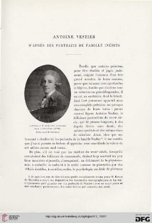 4. Pér. 9.1913: Antoine Vestier : d'après des portraits de famille inédits