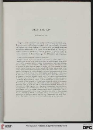 Chapitre XIV: Type de Chypre