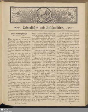 Erbauliches und Beschauliches