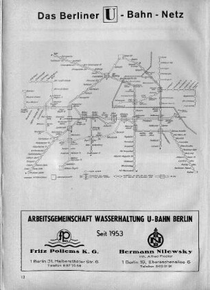 Das Berliner U-Bahn-Netz