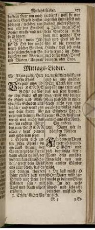 Mittags-Lieder.