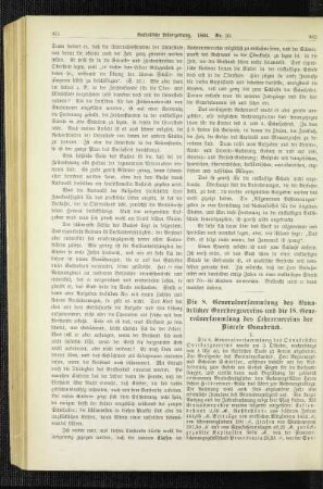 ¬Die¬ 8. Generalversammlung des Osnabrücker Overbergvereins und die 18. Generalversammlung des Lehrervereins der Diöcese Osnabrück