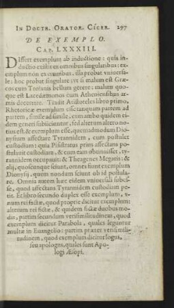 De Exemplo. Cap. LXXXIII.