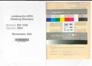 Entnazifizierung Willi Bornemann , geb. 04.03.1913 (Angestellter)