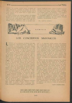 Lírica : Los conciertos sinfónicos